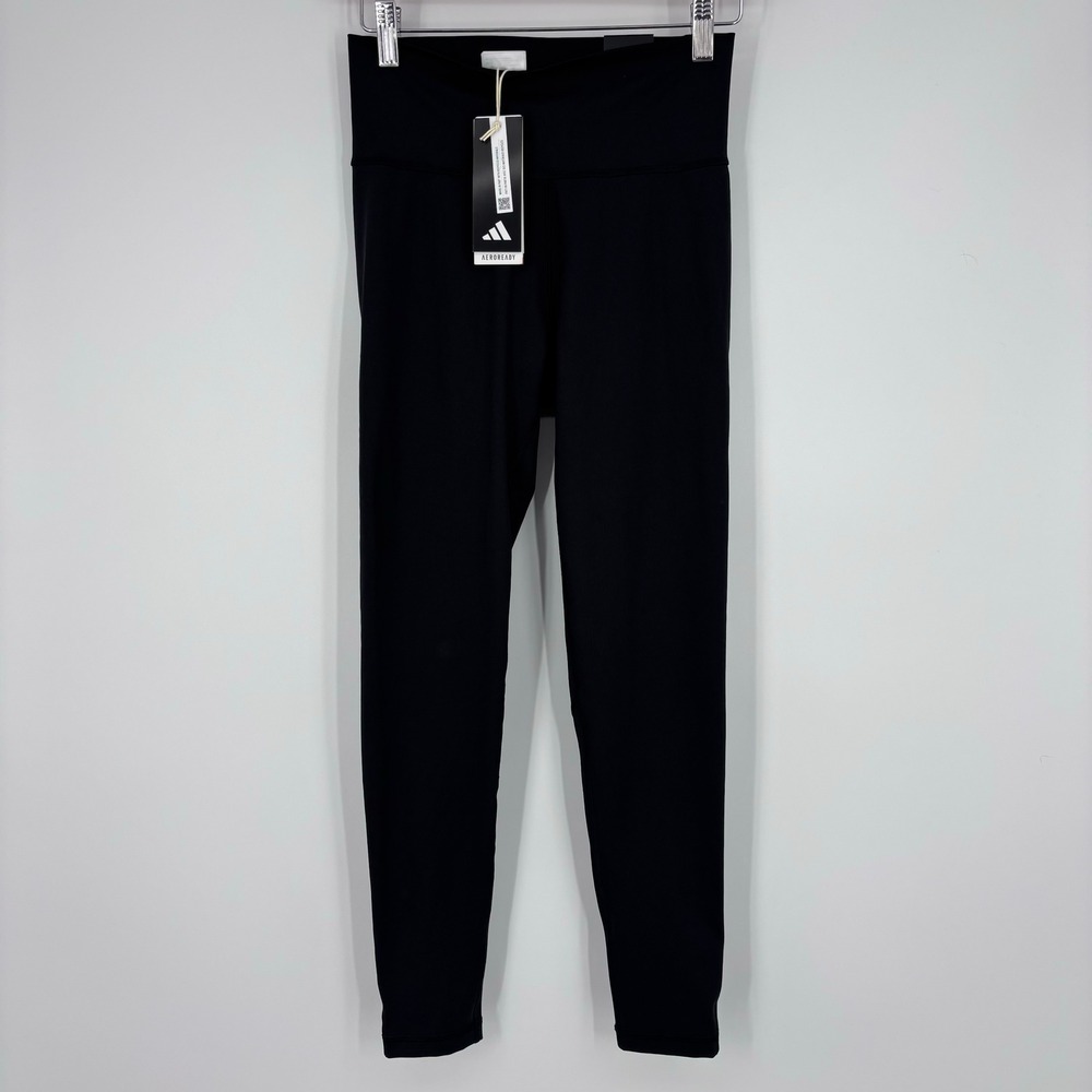 Adidas Optime Long Tights Womens Medium Black High Rise Training Pants Gym Yoga